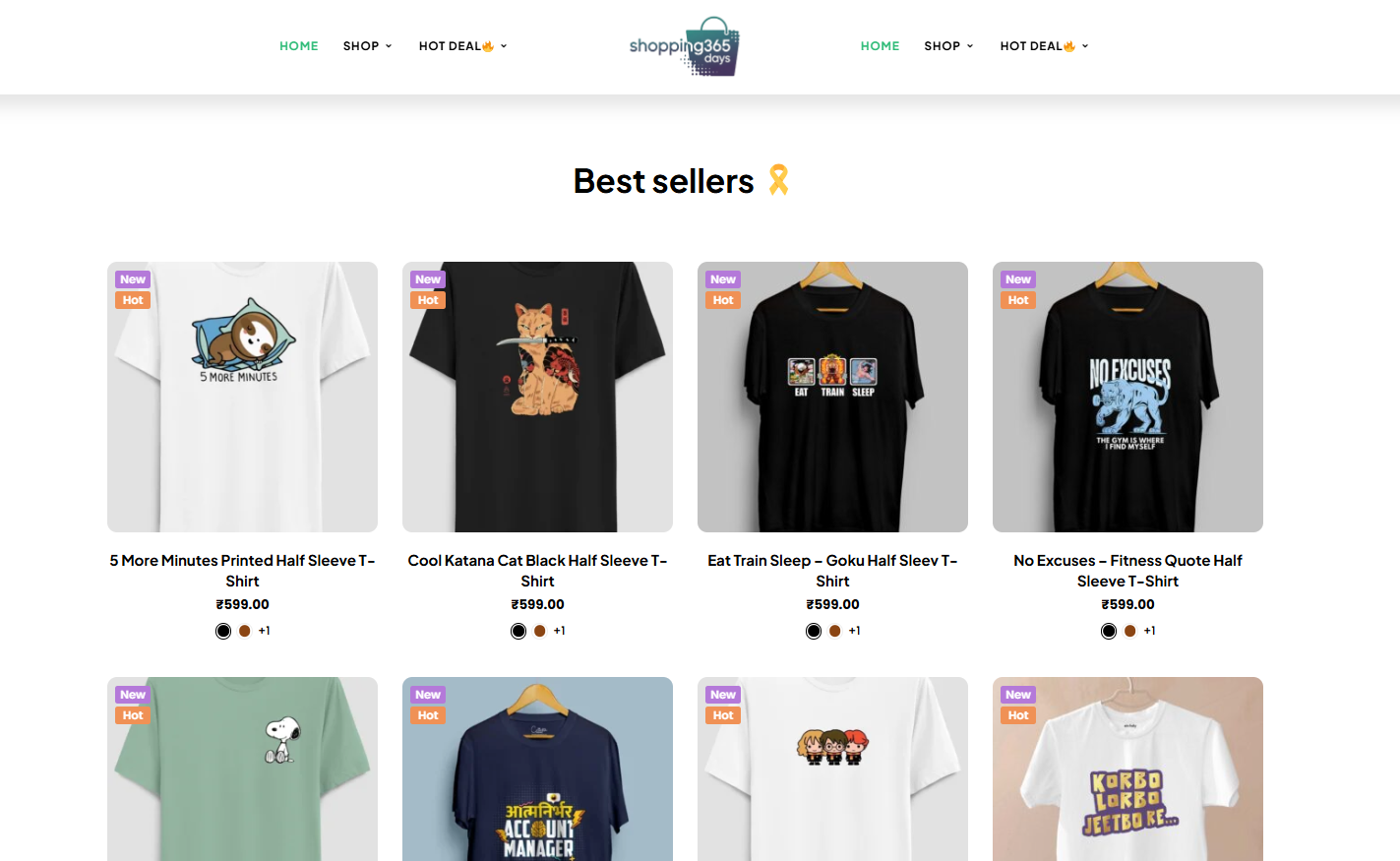 T-shirt Store Website